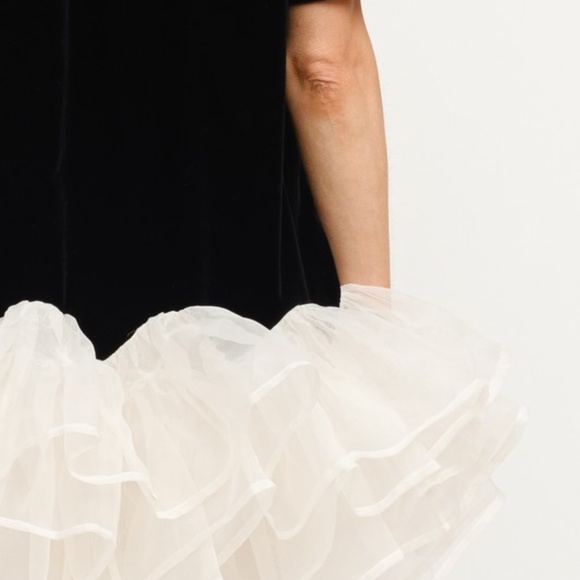 Velvet Mini Dress with Ruffles - Picture 7 of 8